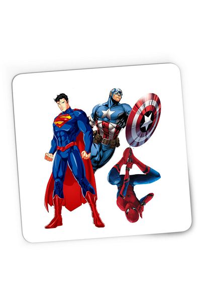 OEM Mousepad Gaming Superman Captain America Spiderman, 21x19 см