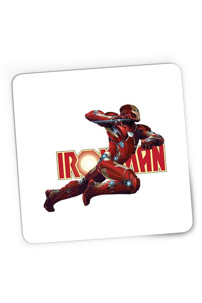 OEM Mousepad Gaming Ironman Logo Light Heavy Strong Alpha Fire Hot, 21x19 см