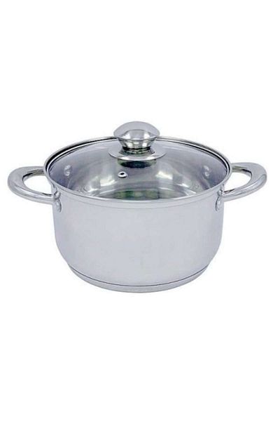 Bohmann Stainless Steel Pot with Glass Lid, 4.7L