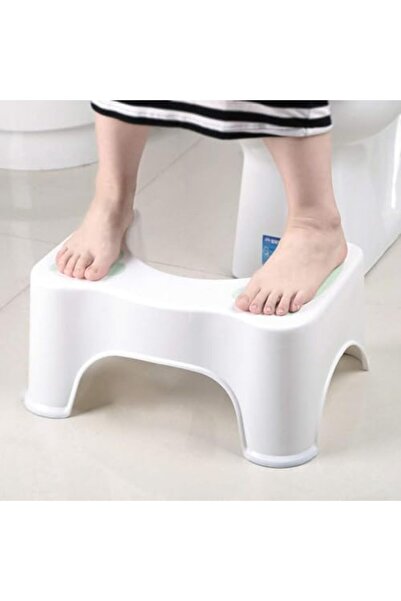 Yuwell YU WELL Non Slip Bathroom Toilet Stool Toilet Foot Stool For Better Bowel Movement (White & Pink, 1)