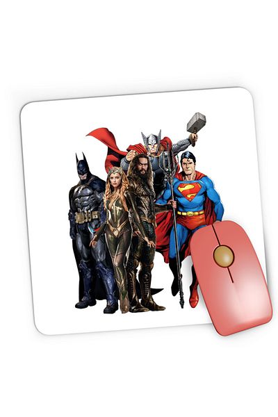 OEM Mousepad Gaming Aquaman Superman Batman Thor Superheroes Marvel, 21x19 см