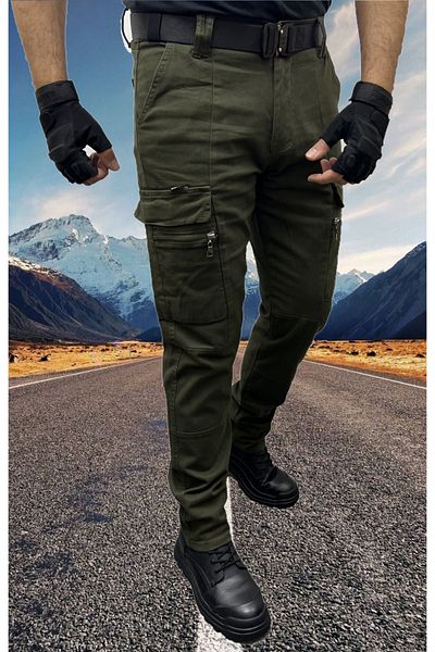 Polviton Men's Cargo Pants Tactical Outdoor Combat with Pockets