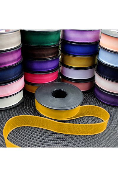 HOBİ55 Chiffon Ribbon 2,5cm 20Mt Yellow