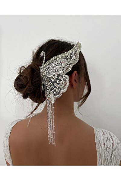 FloresDeCarnaval Stylish Bridal Hair Accessory with Butterfly Wings Limited E...