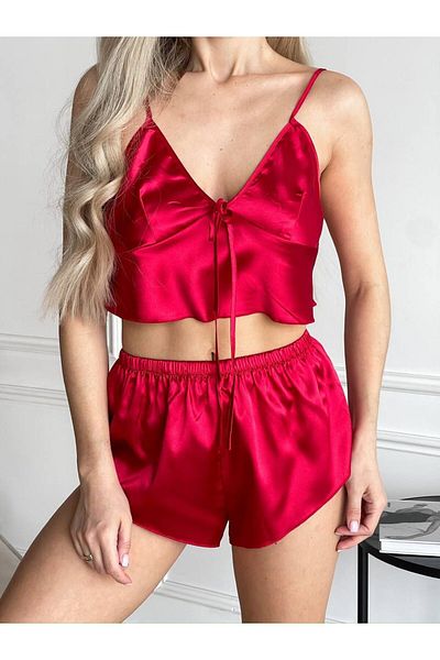 dedo Women's Satin Shorts Pajama Set