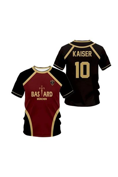 Karakedi Anime Blue Lock 10 Kaiser Jersey Tshirt-Shorts 2Pcs Set
