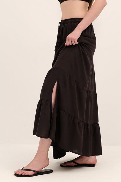 Addax Long Skirt with Elastic Waist E16250-J7