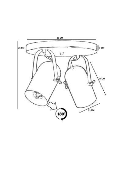 Lumexx LONDON 2 Lİ TEPSİLİ SİYAH PLAFONYER AVİZE