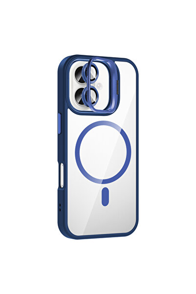Gpack iPhone 16 uyumlu Kılıf Standlı M-Safe Özellikli Etro Kapak + Lens Korum...