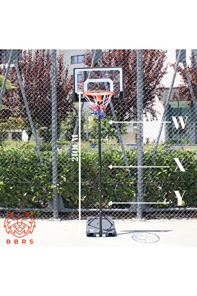 bbrs Teleskopik Çocuk Genç Basketbol Potası 3 Farklı Boy(1.08m/2.10m)