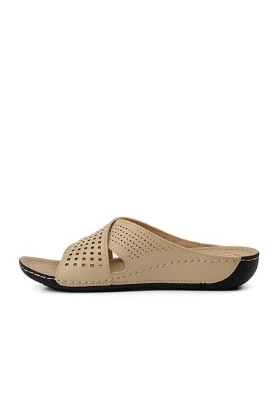 AYK'S Beige Women's Slippers 16.004 Z