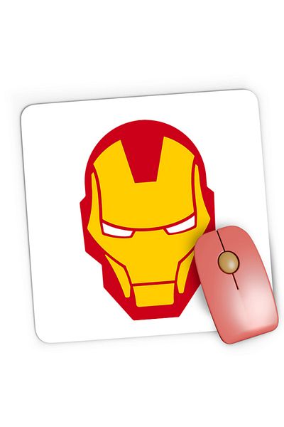 OEM Mousepad Gaming Ironman Logograph Symbol Marvel Comics Stan Lee, 21x19 см