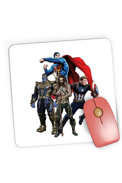 OEM Mousepad Gaming Aquaman Leader Superman Captain America Thanos, 21x19 см