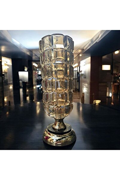 Peramari Vază decorativă din sticlă de cristal placată cu aur cromat