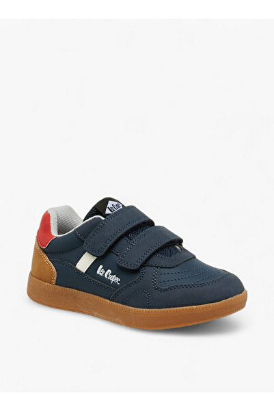 Lee Cooper Boys' Panelled Sneakers with Hook and Loop Closure