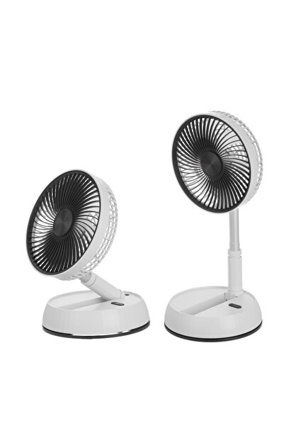 OEM Foldable Telescopic White Fan with USB & Remote ø20cm