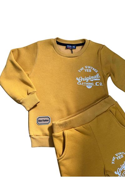 Kamex Boy's 3-Thread Raised Winter Bottom Top Set