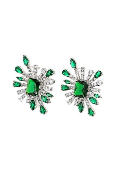 OEM Green Star Zircon Earrings