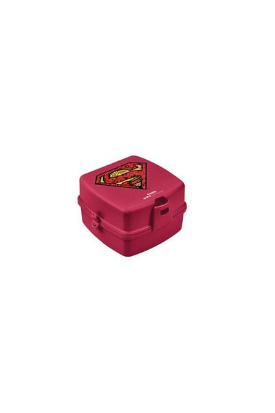 Tuffex Cutie pentru sandwich de copii, Superman, plastic rosu, 15x14x9 cm, 509-51