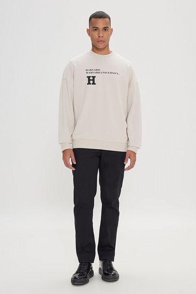 AC&Co / Altınyıldız Classics Hanorac pentru bărbați, cu licență Harvard, cu 3 fire, bumbac, cu croiala largi