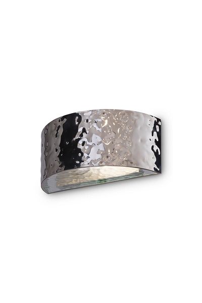 MAYTONI Ripple Sconce MOD096WL-01CH, 1xE14, chrome+transparent, IP20,