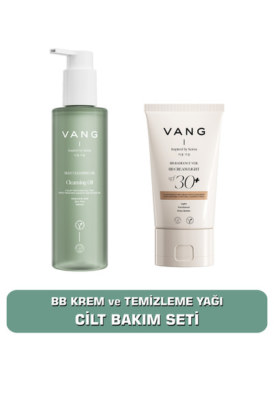 VANG 2'Lİ CİLT BAKIM SETİ Yağ Bazlı Makyaj Temizleme Jeli + BB Krem