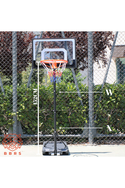 bbrs Teleskopik Çocuk Genç Basketbol Potası 3 Farklı Boy(1.08m/2.10m)