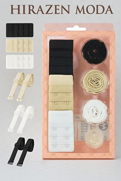 Hirazenmoda Set de călătorie cu 3 extensii pentru sutien Agraf și 4 bretele r...