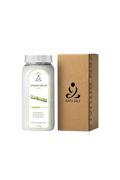 Zen Bath Salt Epsom Bath Salt with Lemongrass Essential Oil * 1kg