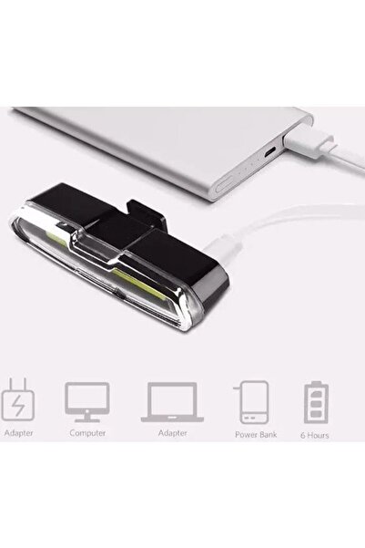 Bike And Art Mavi-Kırmızı Çakarlı USB Şarjlı 100 Lümen Bisiklet Stop Lambası