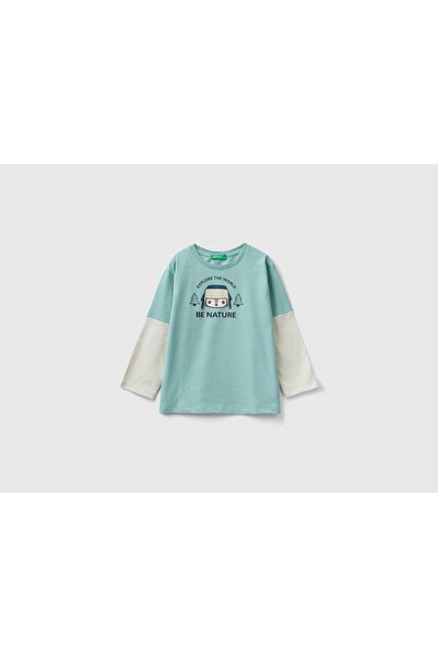 United Colors of Benetton Multicolor Sleeve Kids' T-Shirt