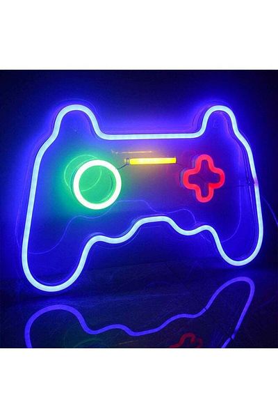 Arabest Neon Signs LED Gamepad Shaped Lights Wall Decor Multicolour