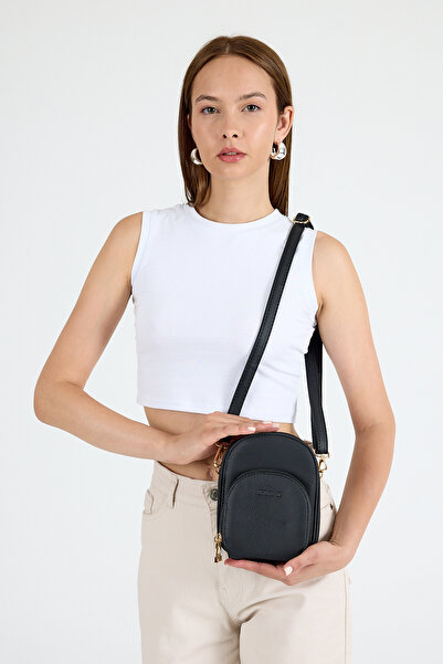 Rays Siyah Ön Cepli Mini Çarpraz Askılı Çanta 384