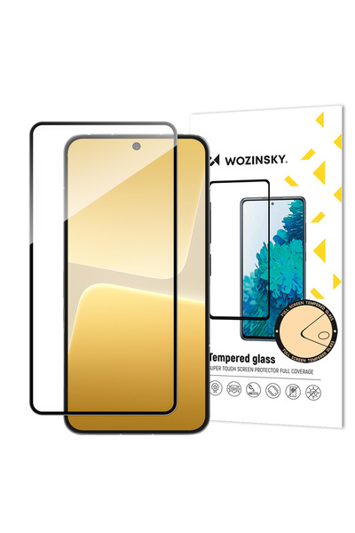 WOZINSKY Sticlă securizată 9H pentru întregul ecran Xiaomi 13 cu ramă neagră ...