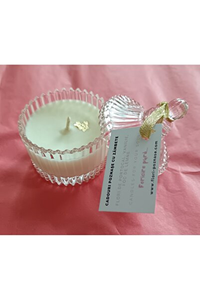 Flori Poznase Lumânare cu flori de portocal, vanilie și foc de lemne