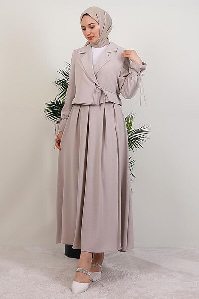 GİYZAMİLA Benay Double Suit Stone