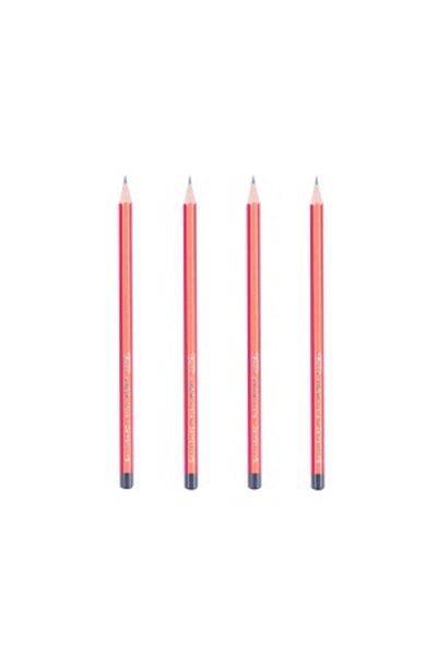 Herlitz Material Wood, Lacquered Graphite Pencils, Lead Hb, Set Of 4,