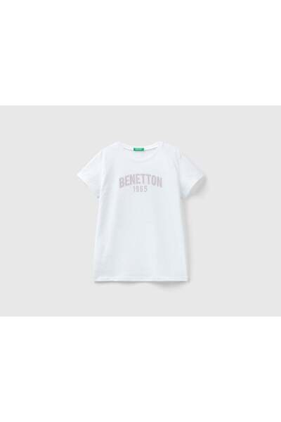 United Colors of Benetton 100% Cotton Kids' Short Sleeve T-Shirt with Logo