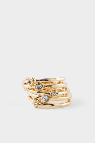 DeFacto Women's 5-Piece Gold Ring F6295Axns