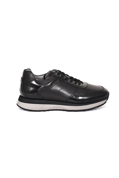 Tuna Genuine Leather Black Casual Sports Men's Shoes - Eva Sole 3872