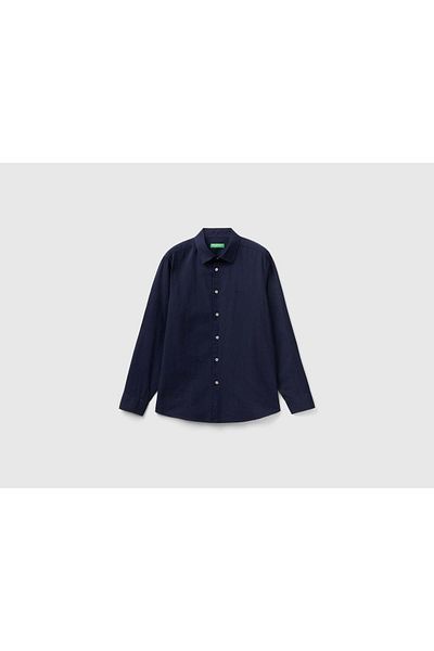 United Colors of Benetton Wide-Fit Women's Shirt with Flared Hem
