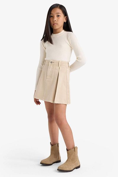 DeFacto Girl's Pleated Gabardine Skirt E9322A825Au