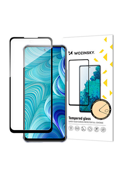 WOZINSKY Sticlă securizată 9H pentru întregul ecran NFC al telefonului Infinix Hot 11S, cu ramă, neagră, compatibilă cu carcasa