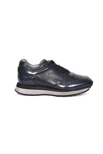 Tuna Genuine Leather Navy Blue Casual Sports Men's Shoes - Eva Sole 3872