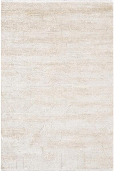 Karmen Halı Cosmos CS001B Bej Halı Modern Detaylı Pamuk Taban Viskon Tozuaz S...