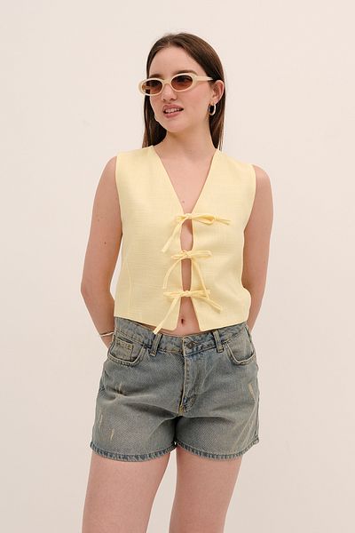 Addax Front Tie Vest Y3853-Y12