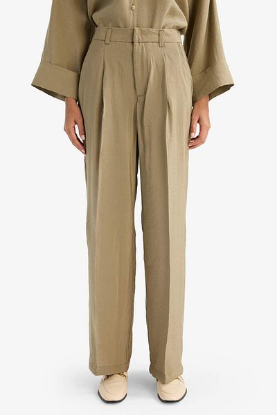 DeFacto Wide Leg High Waist Wide Leg Modal Trousers F7637Ax25Au