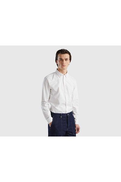 United Colors of Benetton Men's Slim Fit Button-Up Shirt