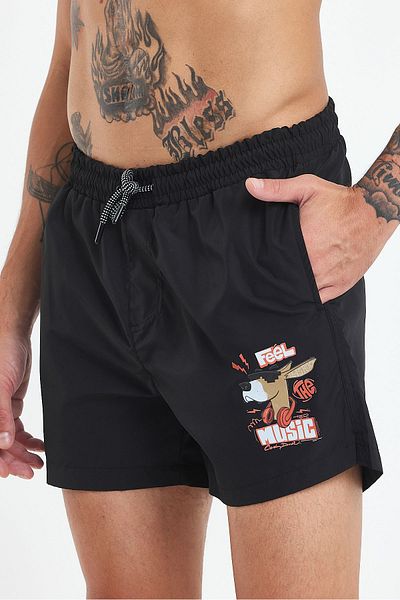 Weyeze Feel Music Printed Swim Shorts Af-Y95843Lns