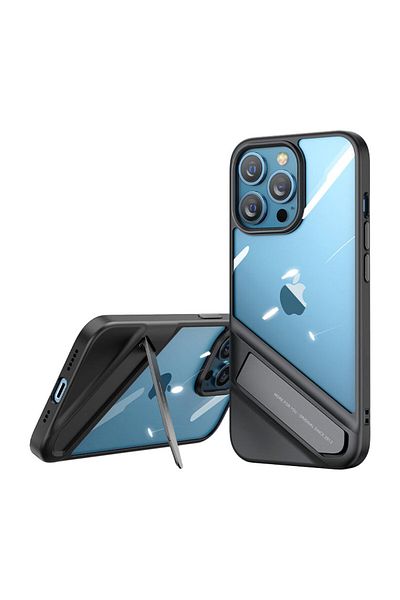 Ugreen Sztywne etui z żelową ramką i podstawką do iPhone 13 Pro czarny